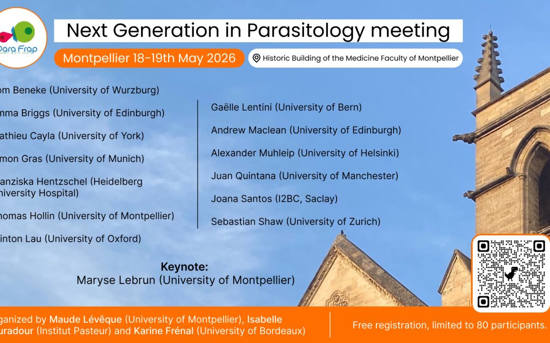 ParaFrap Next Generation in Parasitology Workshop from May 18 to May 21, 2026